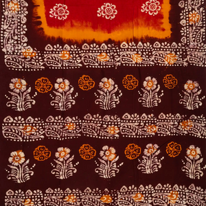 Red  Sungudi  Cotton Saree With Floral Motifs