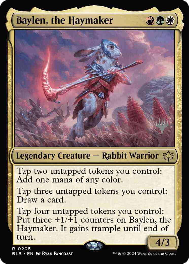 Baylen, the Haymaker [205p] [Promo Pack] [Bloomburrow: Promos] [Non-Foil]