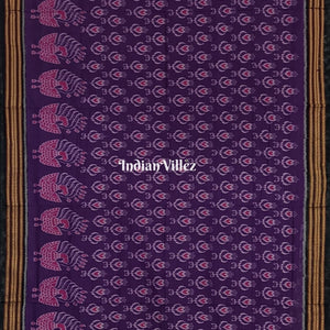 Violet Tribal Theme Sambalpuri Ikat Cotton Saree