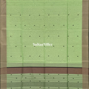 Parrot Green Maheshwari Handloom Saree