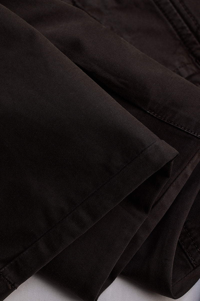 Dark Brown Relaxed Fit Cargo Pants