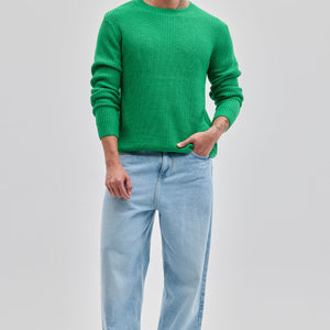 Green Fisherman Knit Sweater