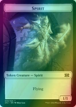 Bear Token (14) // Spirit Token (08) [Double Masters 2022: Tokens] [Foil]