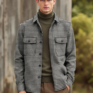 Nomad Big Houndstooth BW Tweed Shirt