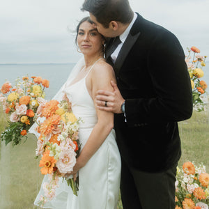 Dreamy Orange and Yellow Grassland Elopement