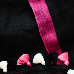 Black and pink rose