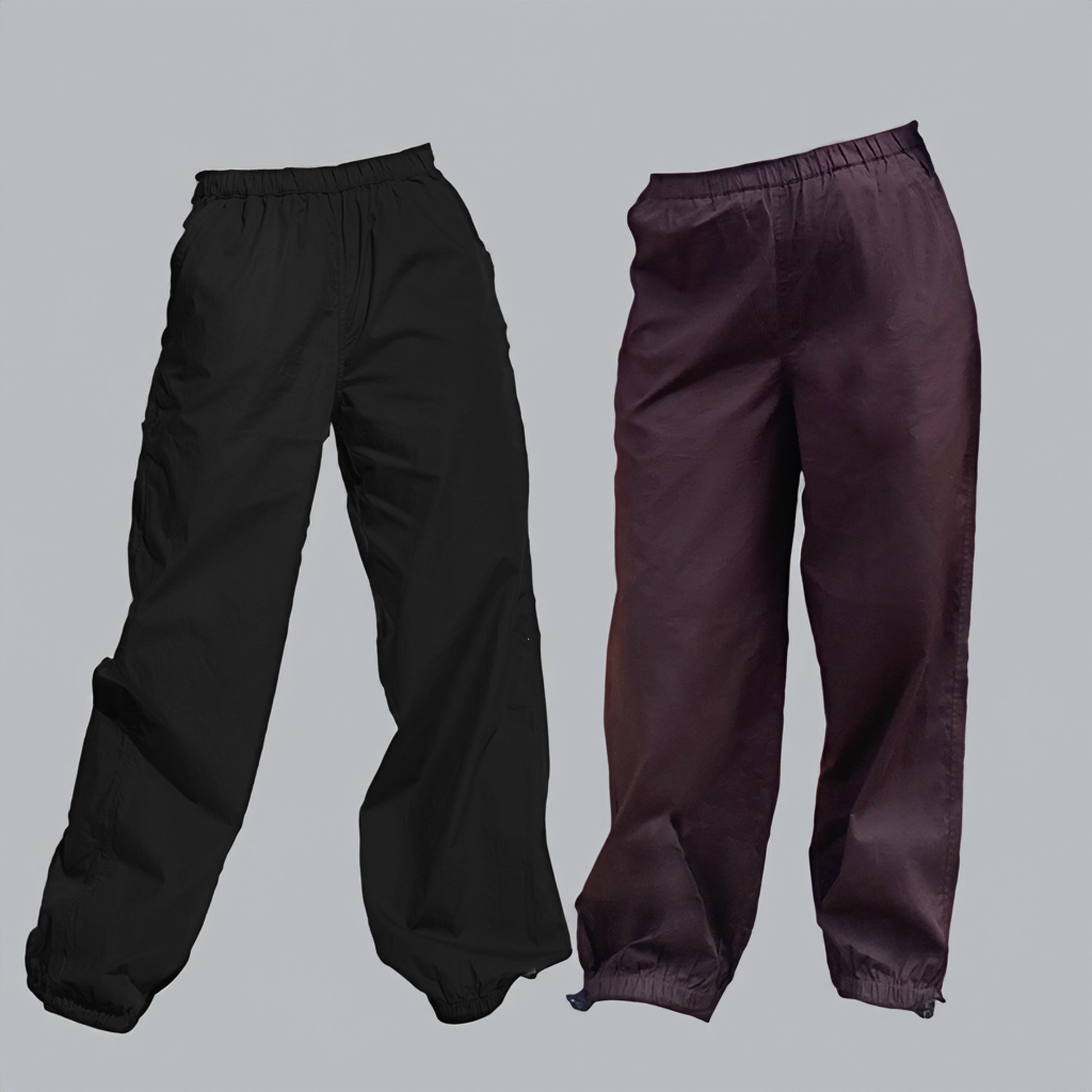 Parachute pant Combo-Black & Brown