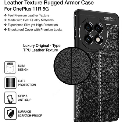 OnePlus 10R Sleek Urban Leather Ring Holder Case