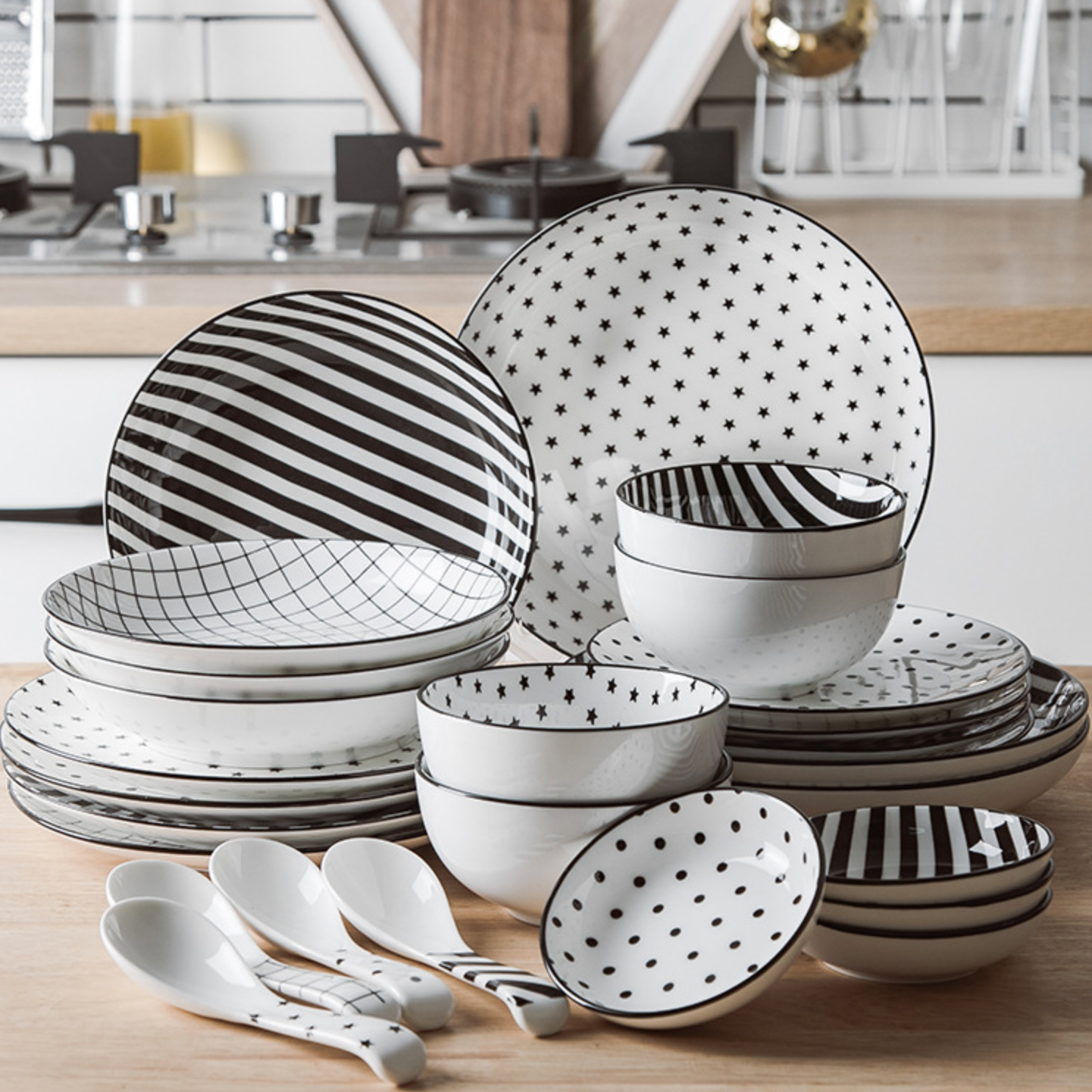 Black and White Deep Plate