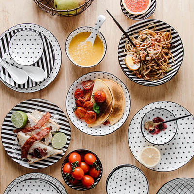 Black and White Deep Plate