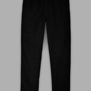 Black Stretch Pin Corduroy Easy Pants