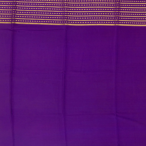 Sky Blue Mysore Crepe Silk Saree With Small Motifs In Purple Border-Sky Blue