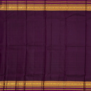 Lavender Handloom Kanchipuram Korvai Silk Saree With Maroon Border-Lavander