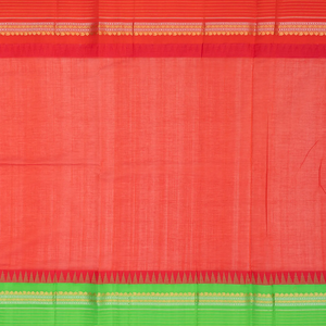 Dusty Pink Handloom Chirala Silk Cotton Saree With Checks-Dusty Pink