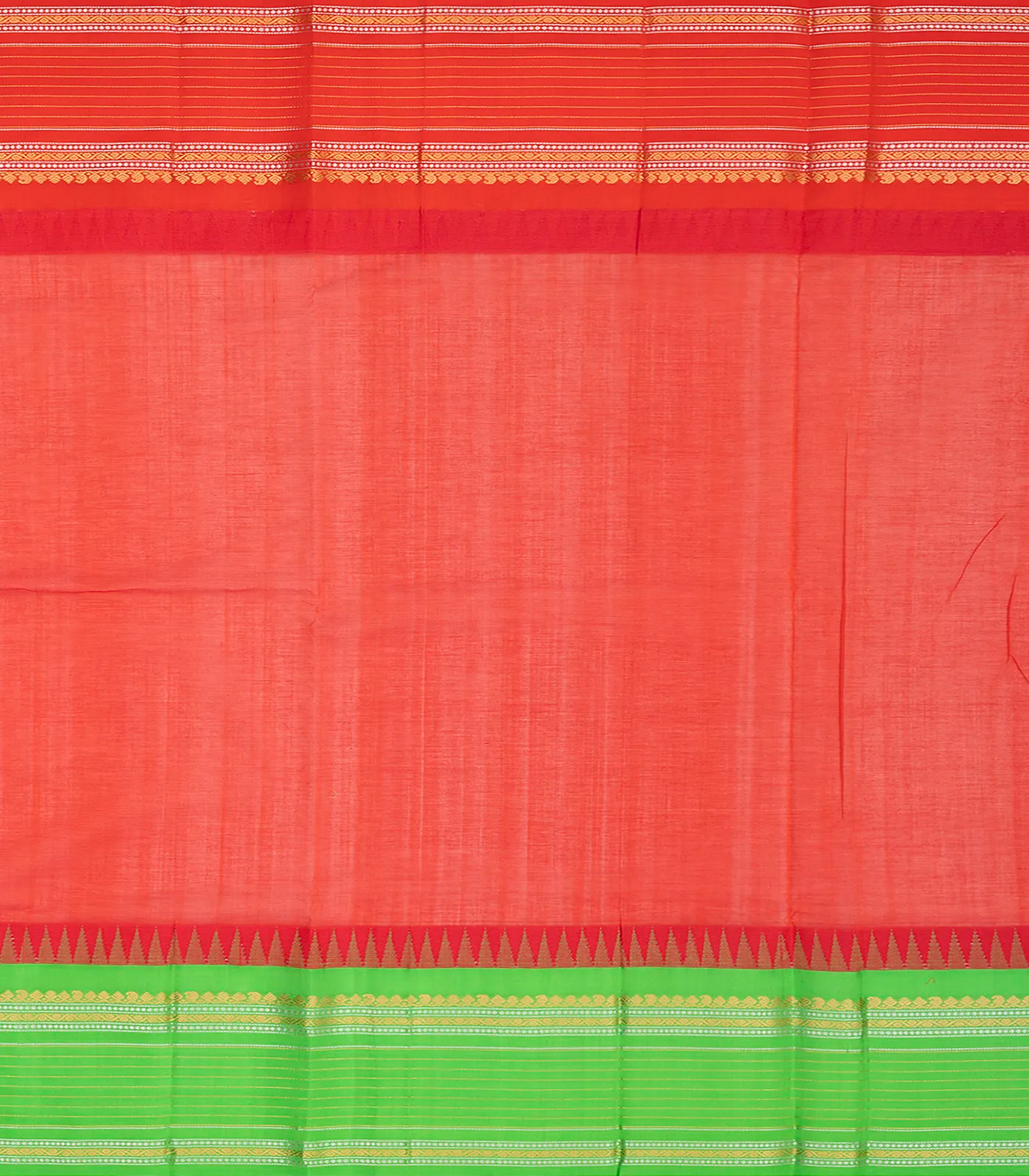 Dusty Pink Handloom Chirala Silk Cotton Saree With Checks-Dusty Pink