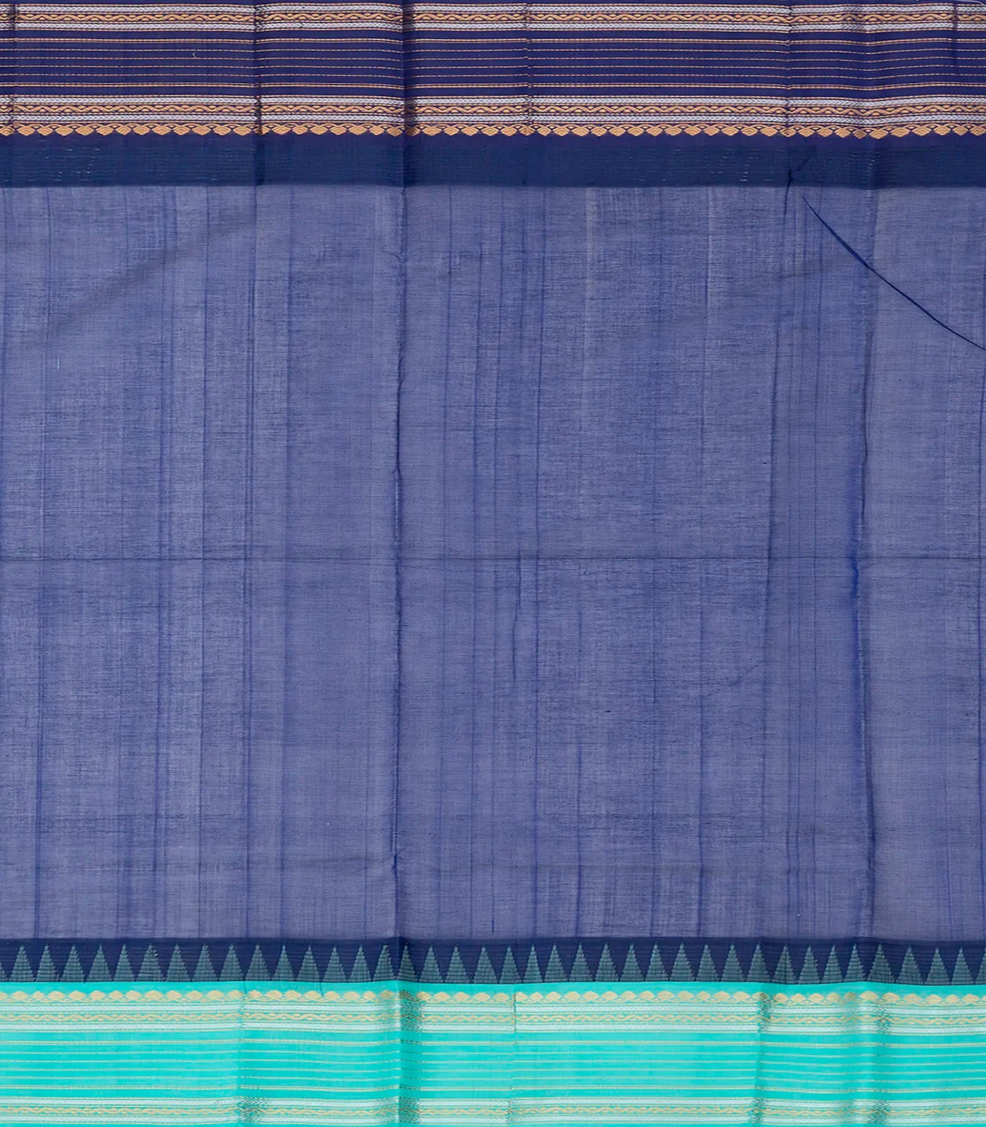 Beige Handloom Chirala Silk Cotton Saree With Checks-Beige