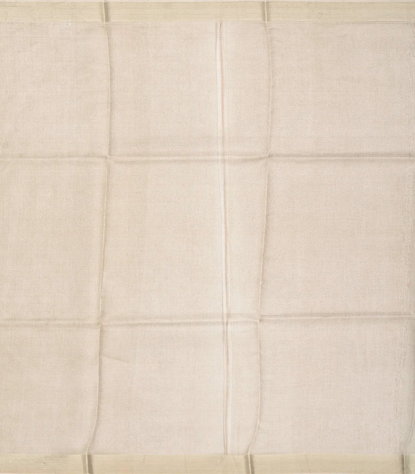 Grey Blended Tussar Tissue Saree With Border-Grey