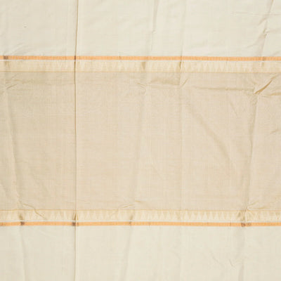 Dusty Pink Handloom Chirala Silk Cotton Saree With Beige Border-Dusty Pink