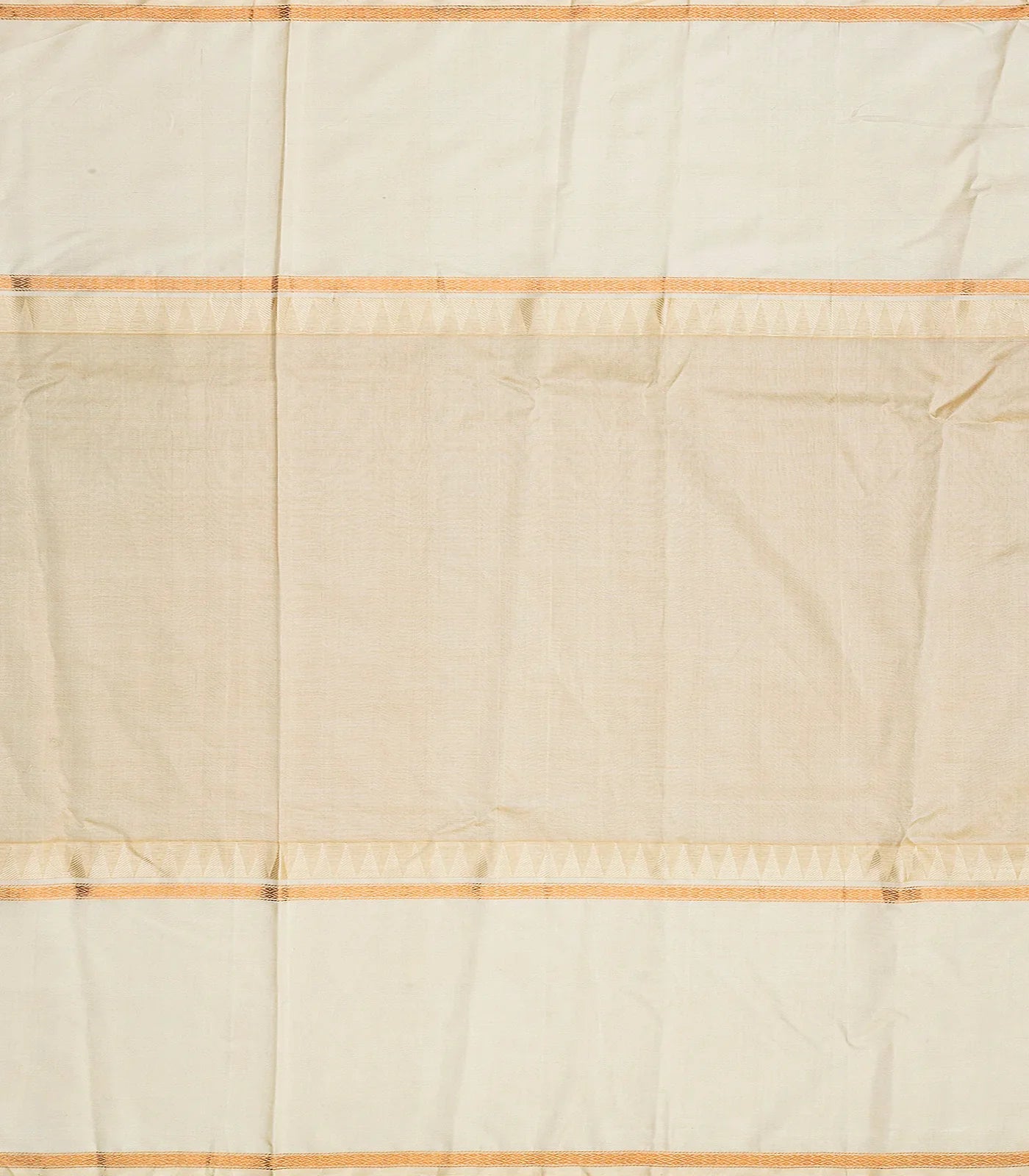 Dusty Pink Handloom Chirala Silk Cotton Saree With Beige Border-Dusty Pink