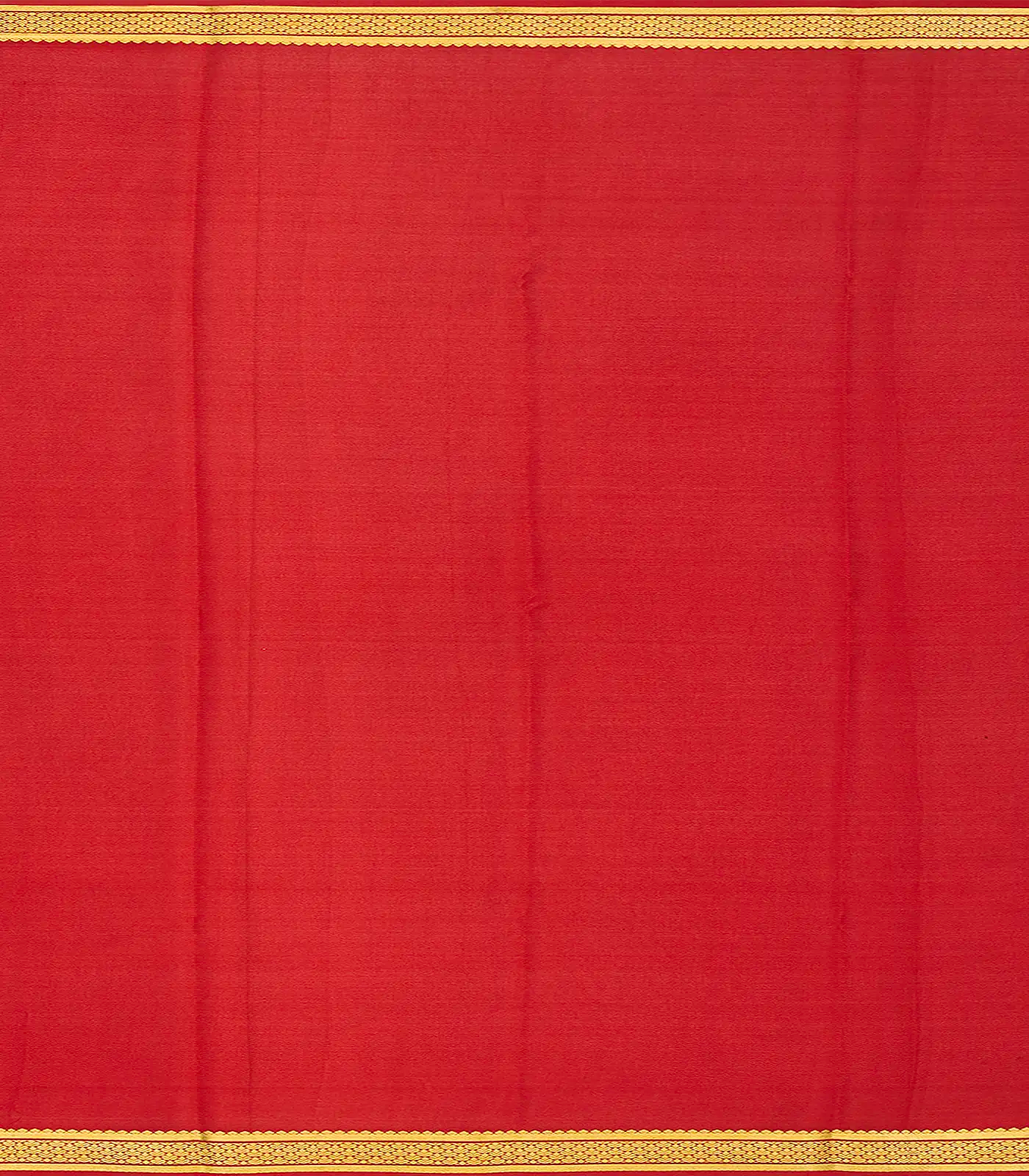 Bubblegum Pink Mysore Plain Crepe Silk Saree With Contrast Red Border-BubbleGum Pink