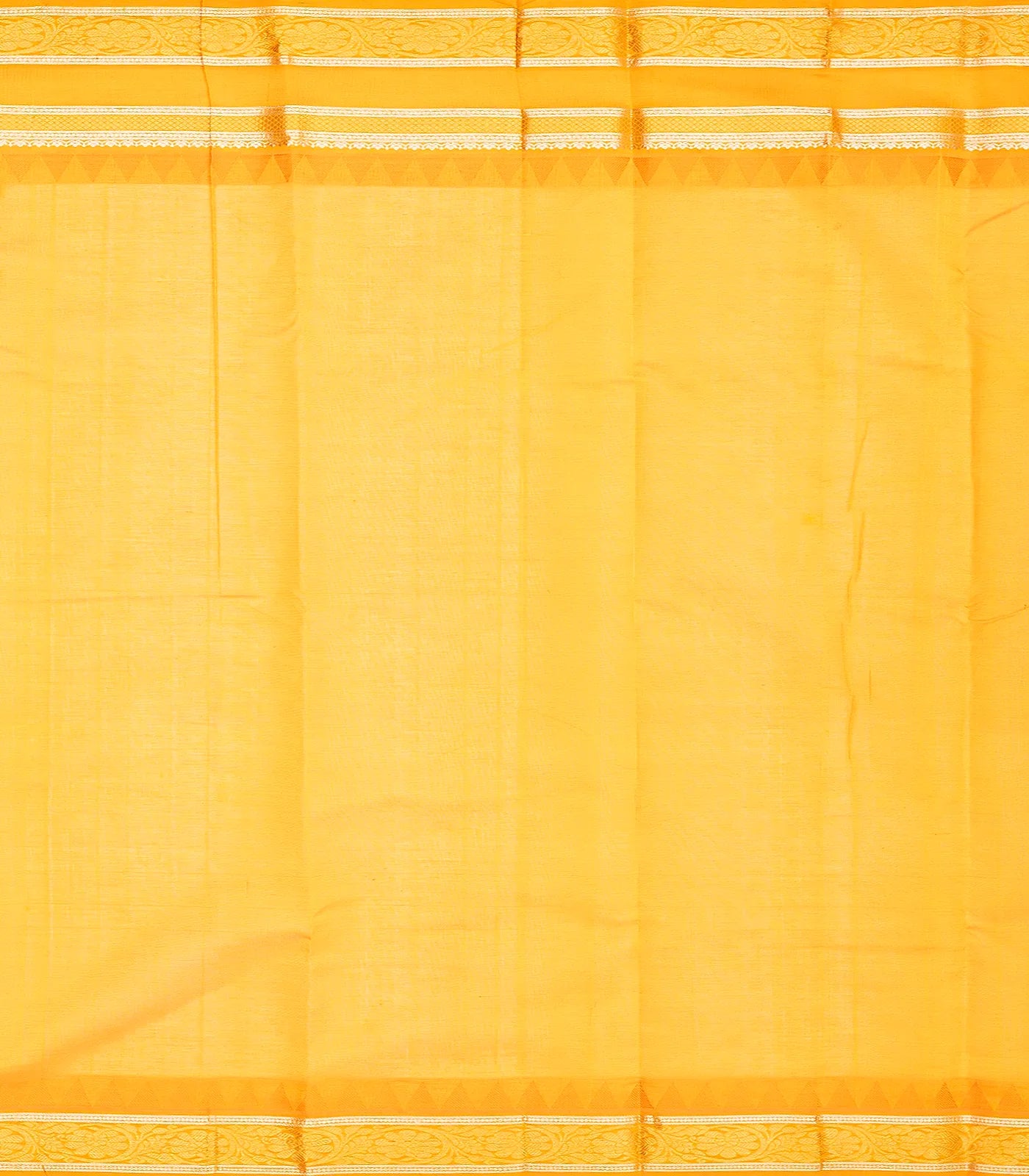 Light Green Handloom Chirala Silk Cotton With Mustard Border-Light Green