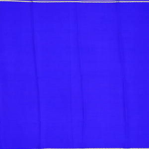 Light Peach Mysore Plain Crepe Silk Saree With Blue Border-Light Peach