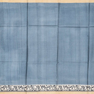Chestnut Pink Handloom Tussar Silk Saree With Printed Tribal Motifs-Chestnut Pink