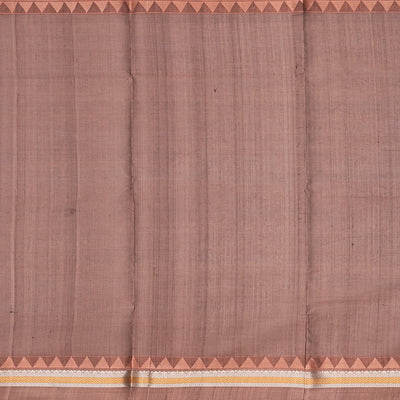 Navy Blue Handloom Chirala Silk Cotton Saree  With Kamalam Motifs-Navy Blue