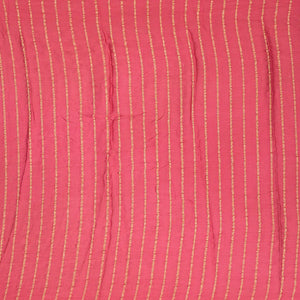 Peach Woven Mysore Chiffon Silk Saree With Floral Motifs-Peach