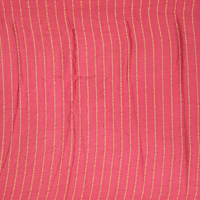 Peach Woven Mysore Chiffon Silk Saree With Floral Motifs-Peach