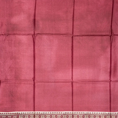 Cream Handloom Tussar Silk Saree With Printed Mango Motifs-Cream