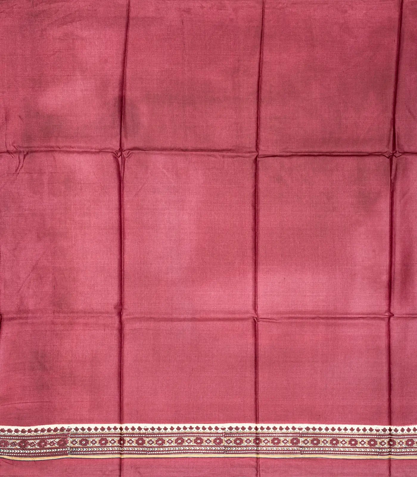 Cream Handloom Tussar Silk Saree With Printed Mango Motifs-Cream