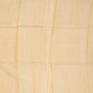 Beige Blended Tussar Tissue Saree With Coin Buttas-Beige