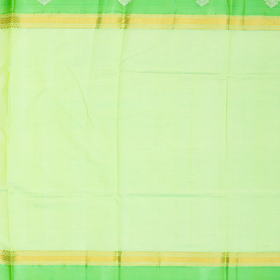 Turmeric Yellow Handloom Chirala Silk Cotton With Checks-Turmeric Yellow