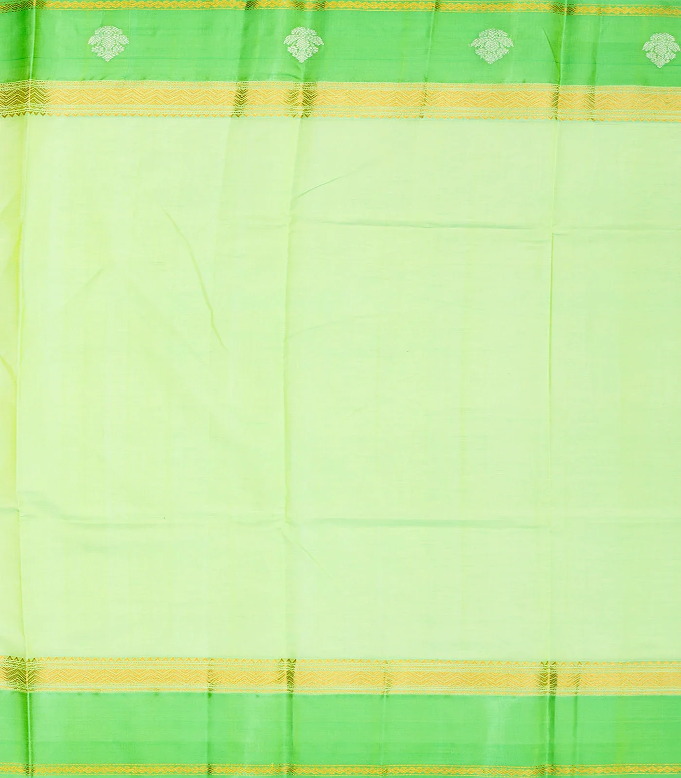 Turmeric Yellow Handloom Chirala Silk Cotton With Checks-Turmeric Yellow