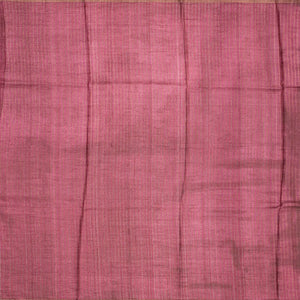 White Handloom Tussar Silk Saree With Printed Annam Vine Motifs-White