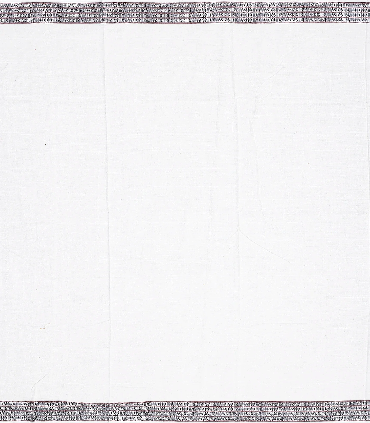 White Handwoven Chirala Saree With Fish Motifs-White