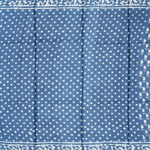 Steel Blue Handloom Tussar Silk Saree With Printed Floral Motifs-Steel Blue