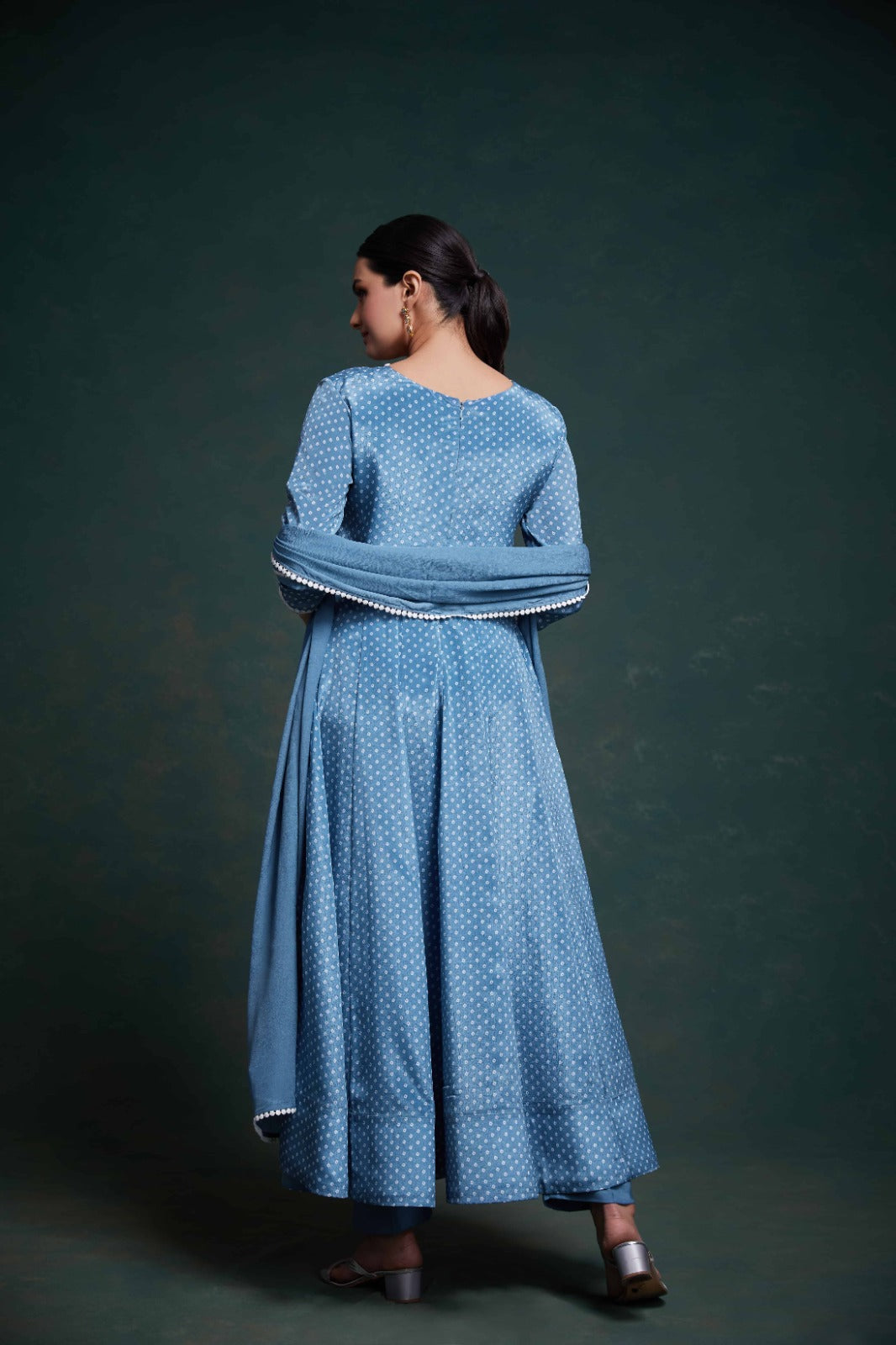 chinon silk dress Buy Embroidered Chinon Silk Gown With Jacket in Dark Yellow Online : TNM19