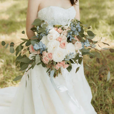 Soft Pink and Blue Farm Wedding