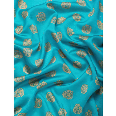 Blue Woven Art Silk Saree
