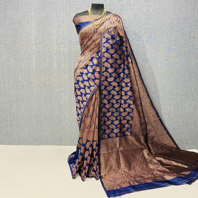 Blue Woven Banarasi Silk Saree