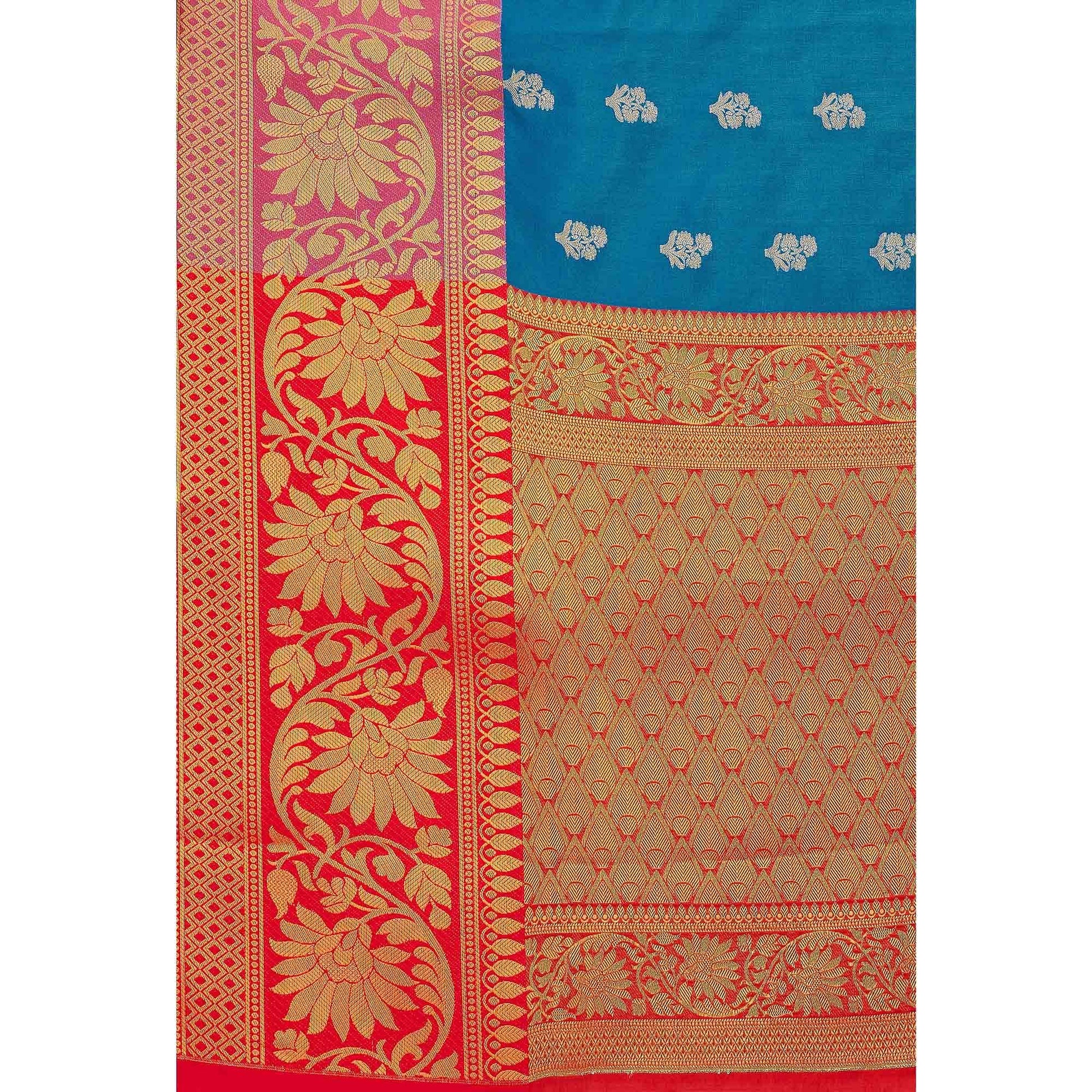 Blue Woven Banarasi Silk Saree