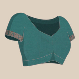 Blue Woven Kanjivaram Silk Saree With Tassels