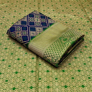 Blue Woven Patola Art Silk Saree