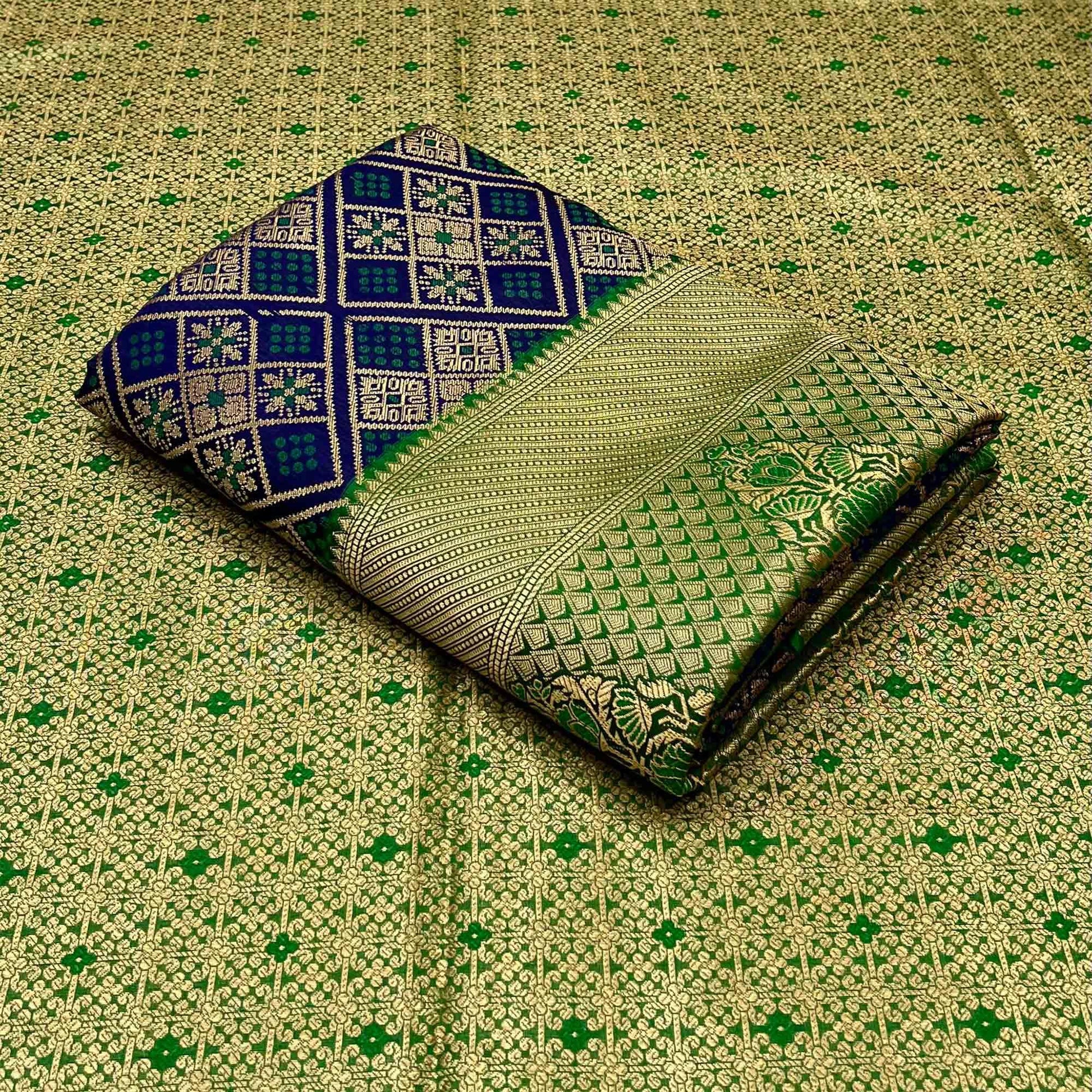 Blue Woven Patola Art Silk Saree