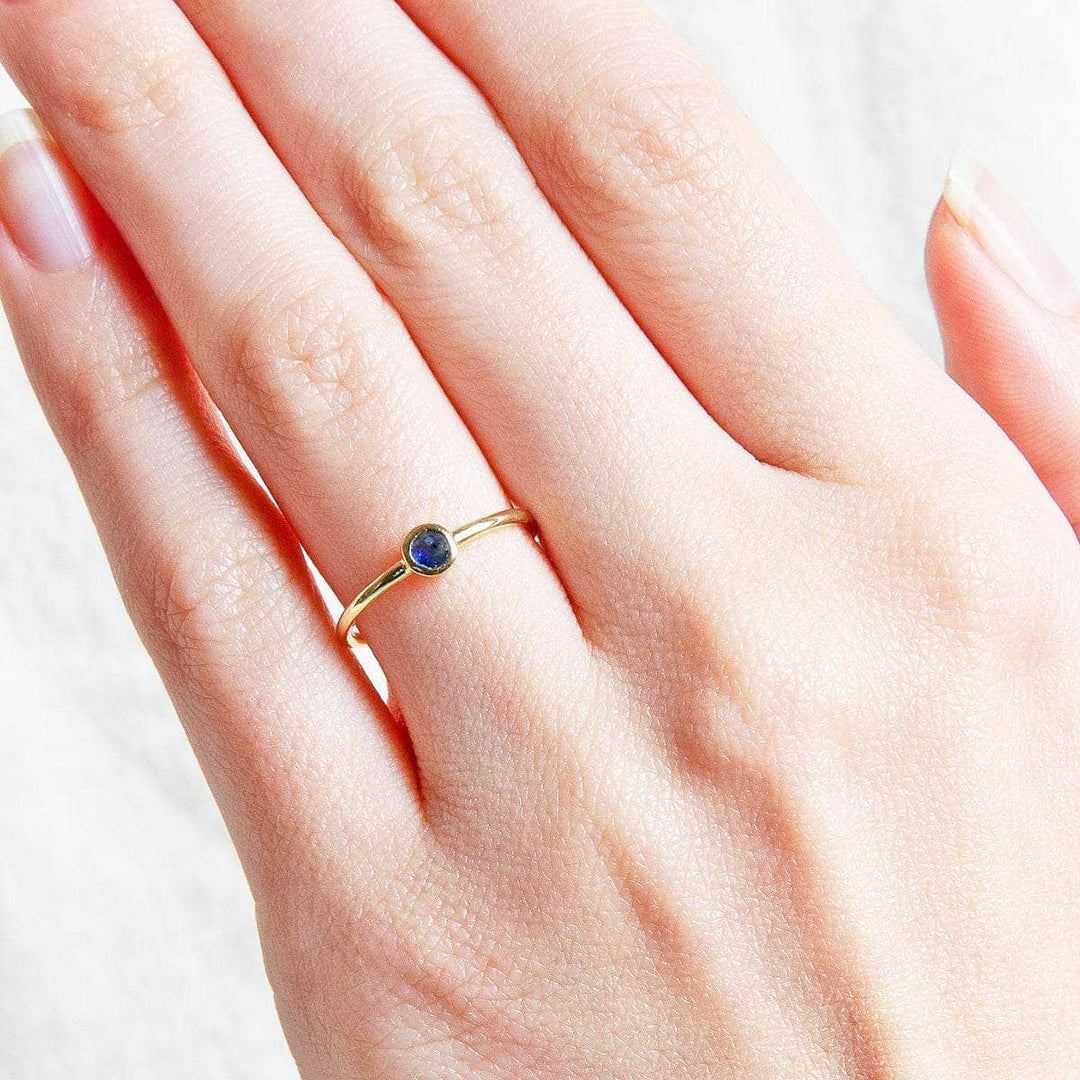 Blue Sapphire Silver or Gold Ring