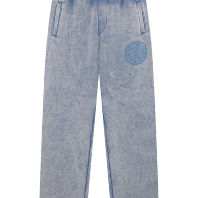 MAGIRI Embroidered Acid Washed Blue Sweatpants