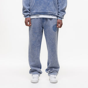 MAGIRI Embroidered Acid Washed Blue Sweatpants