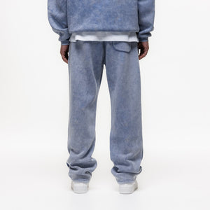 MAGIRI Embroidered Acid Washed Blue Sweatpants